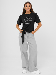 T-shirt femme noir OZONEE JS/RJ77247