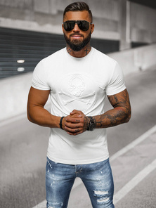 T-shirt Homme Blanc OZONEE NB/MT3103