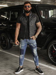 Veste sans manches homme noir OZONEE JS/16M9333/392BZ