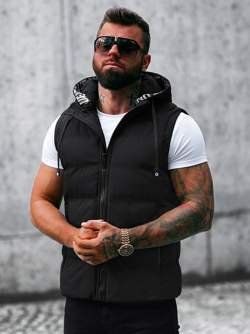 Veste sans manches Homme noir OZONEE JS/5M758/392