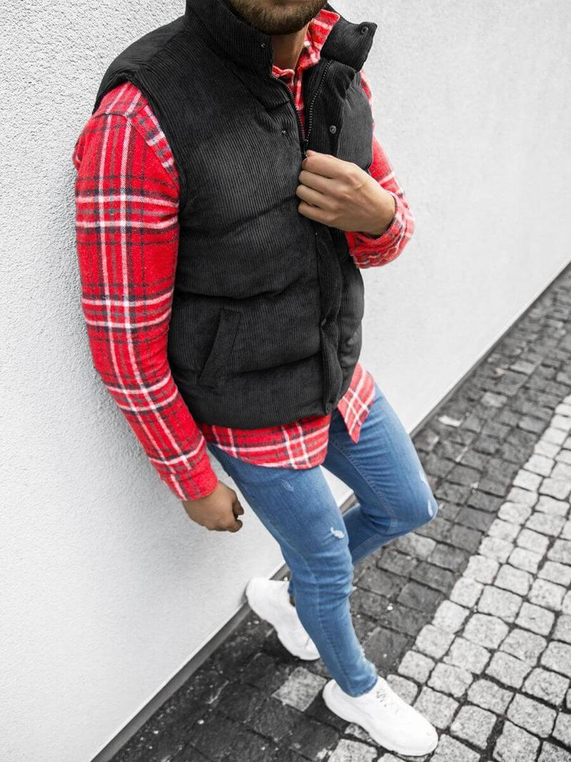 Veste sans manches Homme Noir OZONEE E/3950