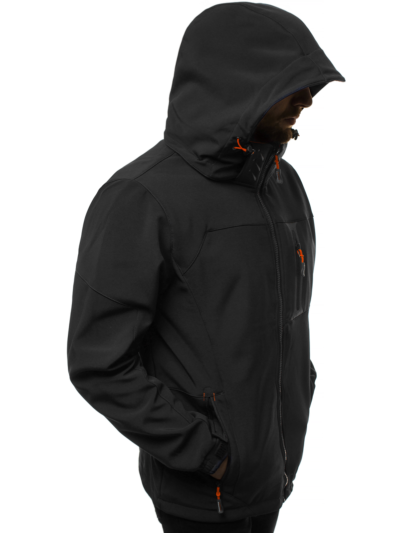 Veste Homme noir-orange OZONEE GE/12262