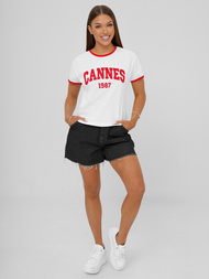 T-shirt femme blanc OZONEE JS/R62184