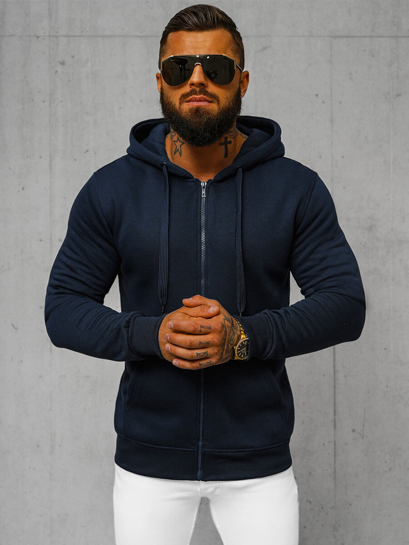 Sweatshirt Homme Bleu marine OZONEE JS/2008Z