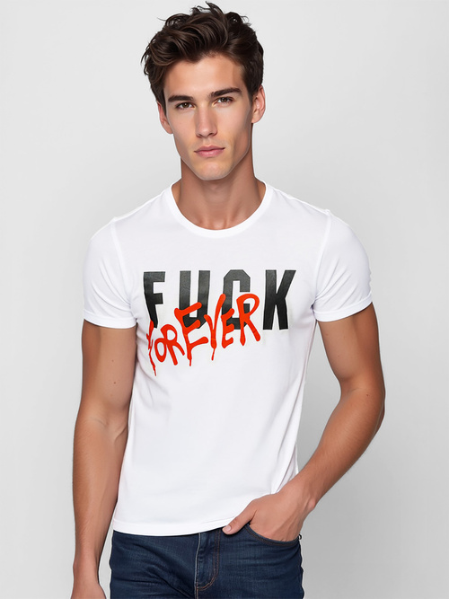 T-shirt Homme Blanc OZONEE O/T1267/1Z