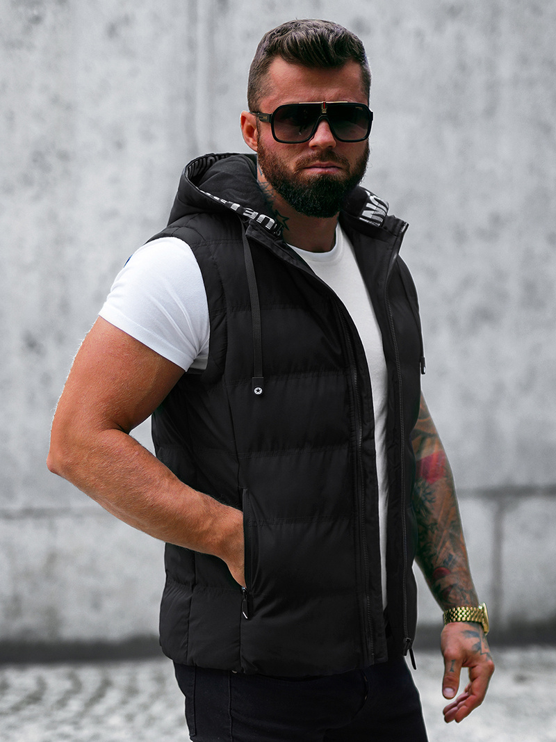 Veste sans manches Homme noir OZONEE JS/5M758/392