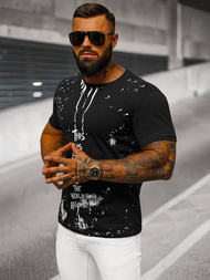 T-shirt Homme Noir OZONEE O/8T1259/3