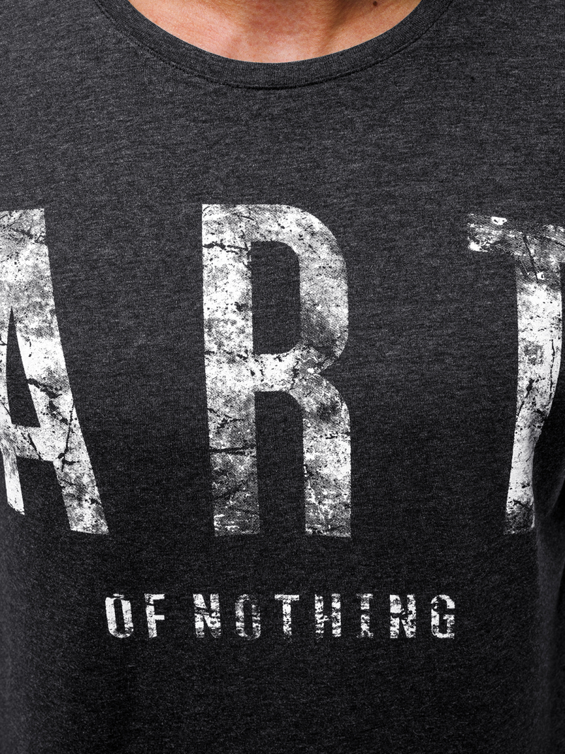 T-shirt à manches longues Homme Gris foncé OZONEE O/1292Z