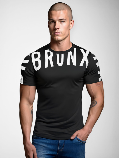 T-shirt Homme Noir OZONEE O/8T1265/3Z