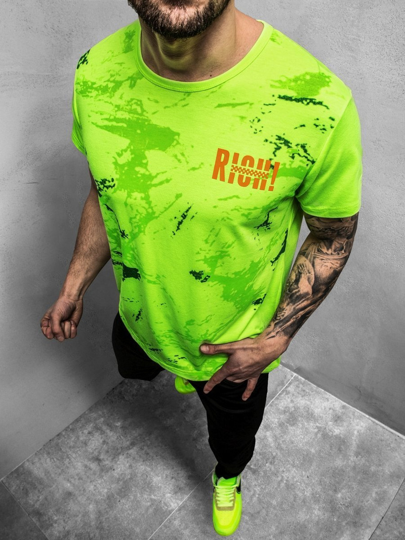 T-Shirt Homme Vert OZONEE JS/KS1976Z