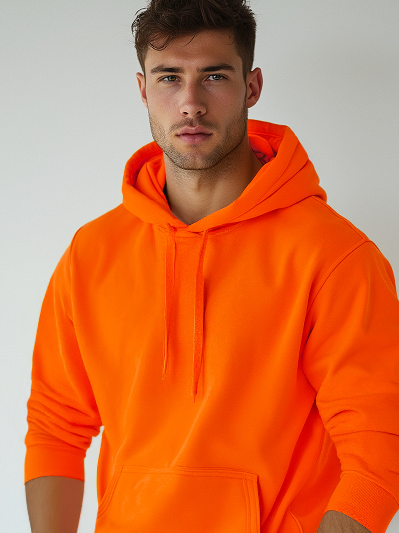 Sweatshirt Homme Orange OZONEE JS/2009Z