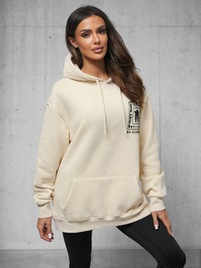 Sweatshirt à capuche beige OZONEE O/SWE23017Z
