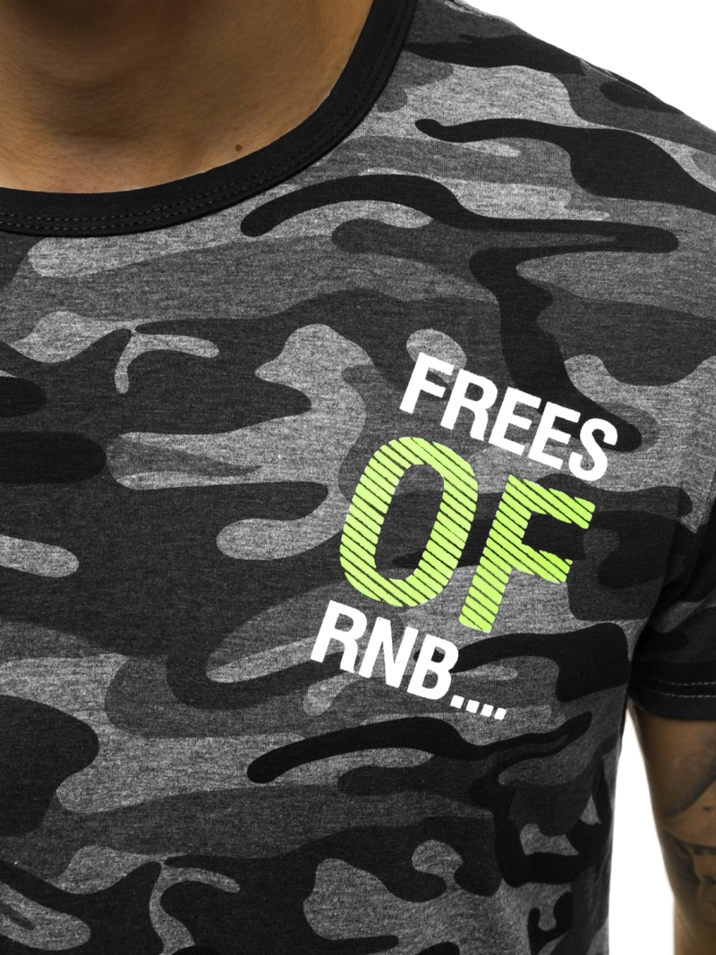 T-Shirt Homme Gris foncé OZONEE JS/SS10978Z