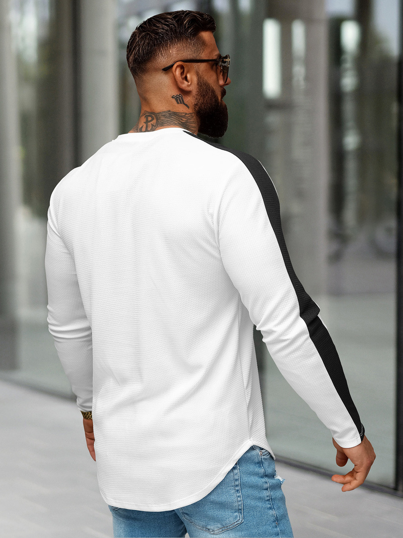 Sweatshirt Homme Blanc OZONEE O/D7197Z