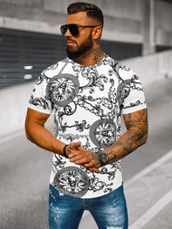 T-shirt Homme Blanc OZONEE O/P1062