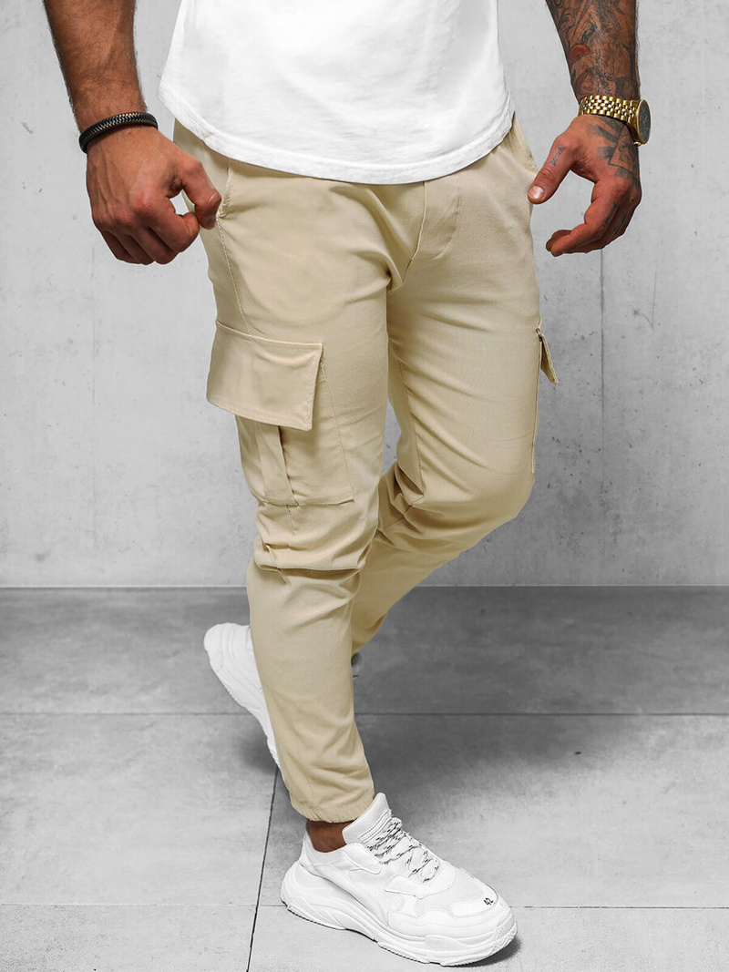 Pantalon Chino Homme Beige OZONEE O/1404SP