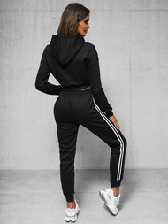 Ensemble de survêtement deux pièces noir OZONEE JS/8C67/3