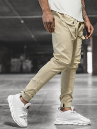 Pantalon Jogger Homme Beige OZONEE G/11144