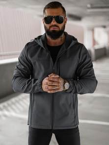 Veste softshell hommes gris foncé OZONEE JS/27B6523/5Z