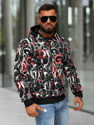 Sweatshirt à capuche homme noir OZONEE JS/8B1237/3