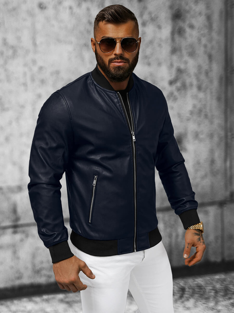 Veste Homme Bleu Foncé/2 OZONEE N/6707Z
