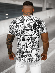 T-shirt Homme Blanc OZONEE O/T1269/1