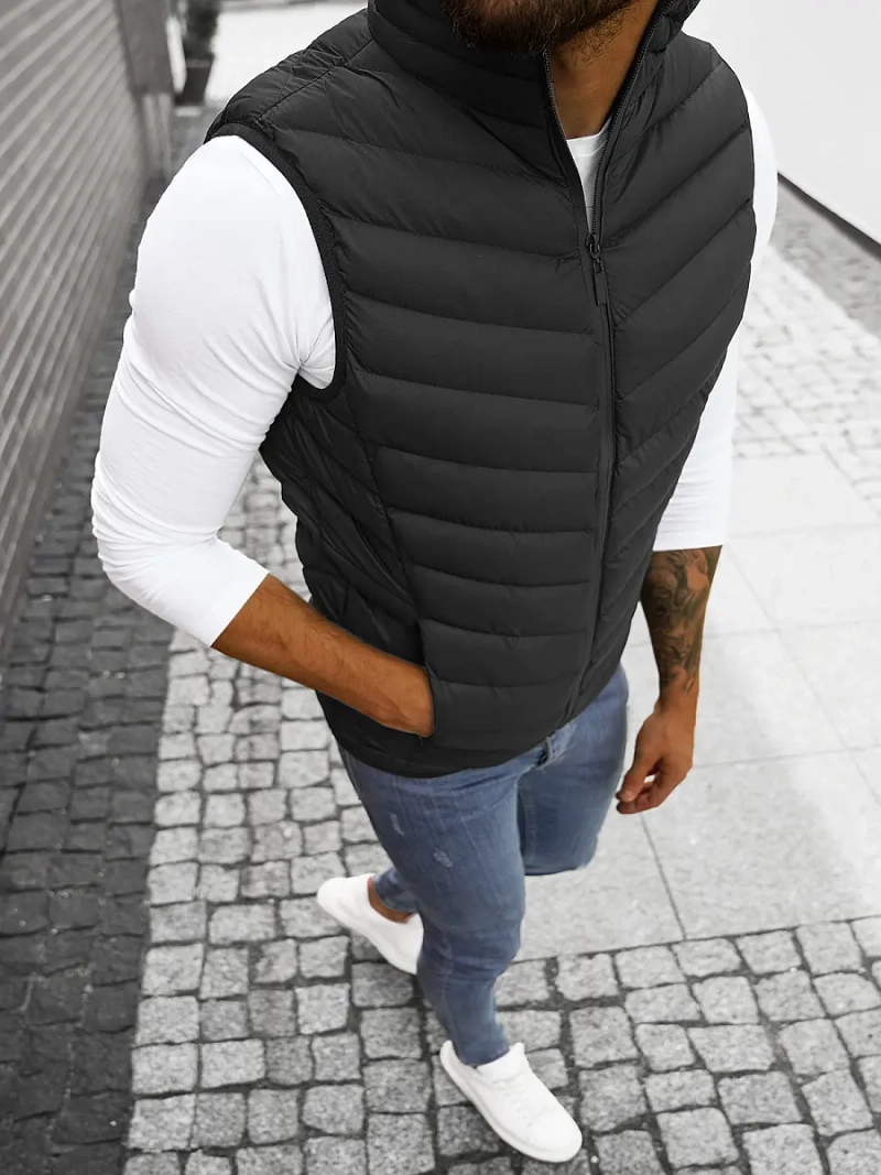 Veste Sans Manches Homme Noir OZONEE JS/M752/392