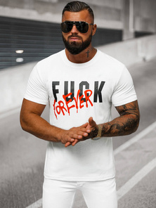 T-shirt Homme Blanc OZONEE O/T1267/1