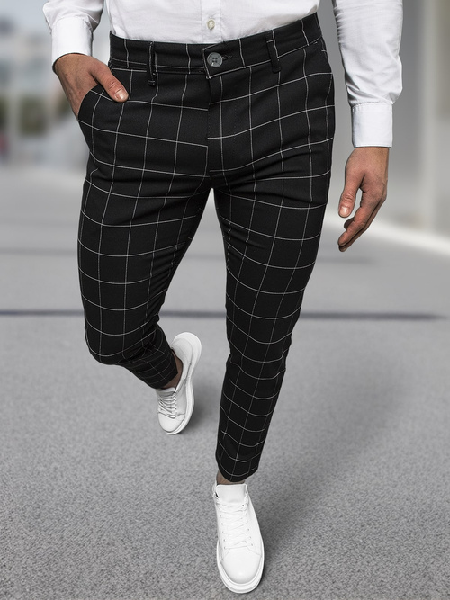 Pantalon Chino Homme Noir OZONEE DJ/5505