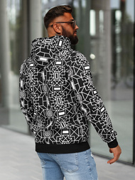 Sweatshirt à capuche homme noir OZONEE JS/8B1236/3