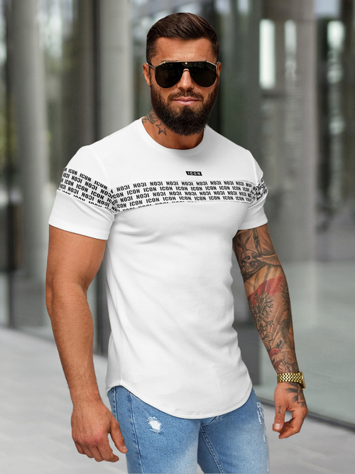 T-shirt Homme Blanc OZONEE O/B1216