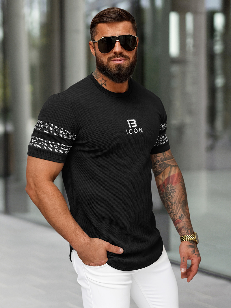 T-shirt Homme Noir OZONEE O/B1213