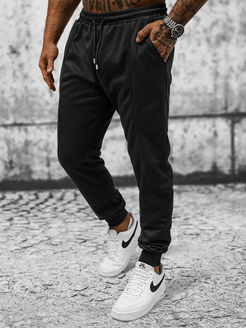 Pantalon de Survêtement Homme Noir OZONEE JS/8K183