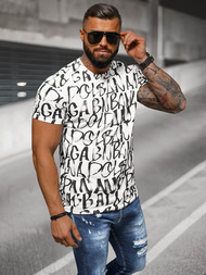 T-shirt Homme Blanc OZONEE JS/8T1215/1