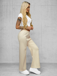 Pantalons pour femmes ecru OZONEE JS/92K526/155