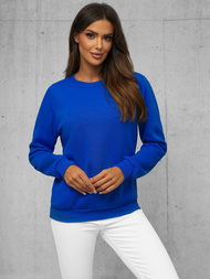 Sweat femme bleu de cobalt OZONEE JS/W01Z