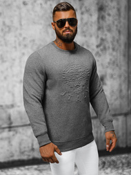 Sweatshirt Homme Gris Foncé OZONEE NB/MF2010