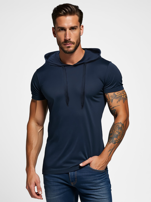 T-shirt Homme Bleu Foncé OZONEE JS/8T89/25Z