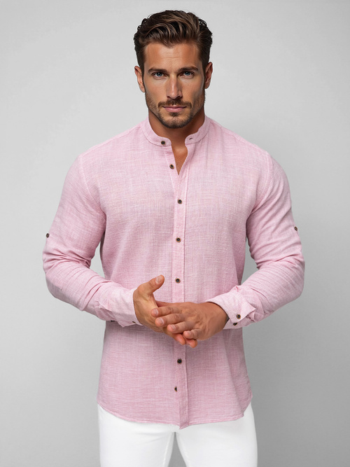 Chemise homme rose OZONEE O/V158
