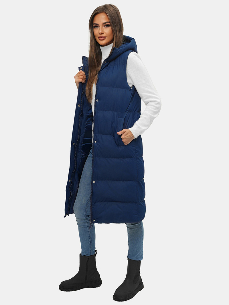 Gilet femme bleu foncé OZONEE JS/M728/215