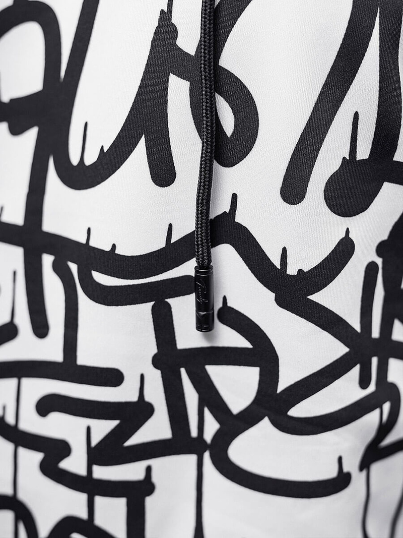 Sweatshirt à capuche homme blanc OZONEE JS/8B1151/1