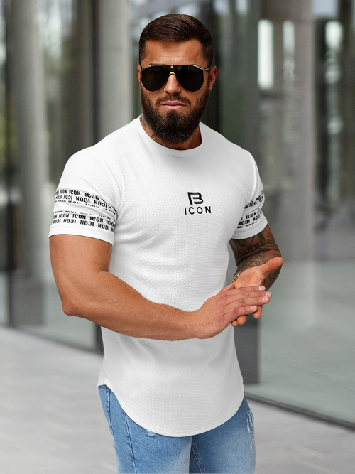T-shirt Homme Blanc OZONEE O/B1213
