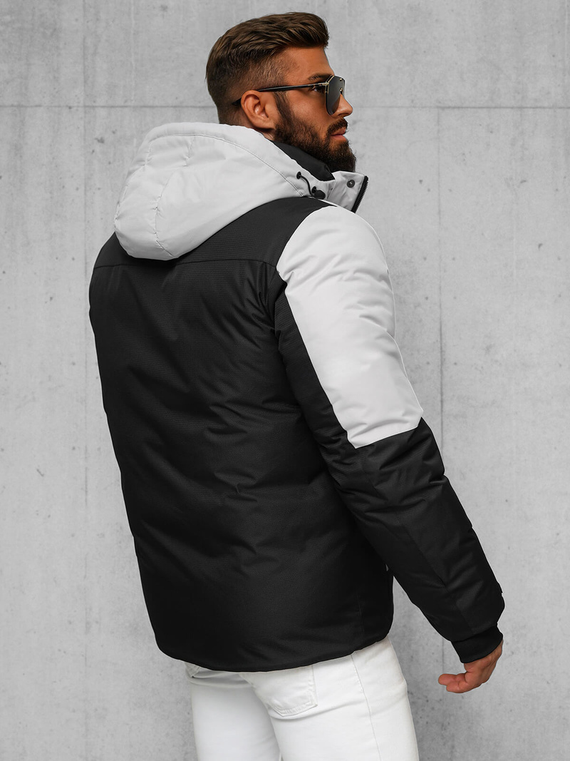 Veste Homme Noir et Gris OZONEE JS/91M9903/92Z