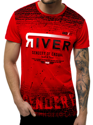 T-Shirt Homme Rouge OZONEE JS/SS10960