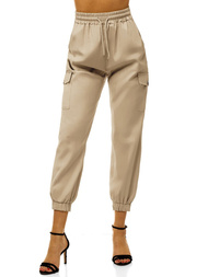 Pantalon jogger femme Beige foncé OZONEE O/HM003