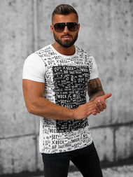 T-shirt Homme Blanc OZONEE O/T122/1Z