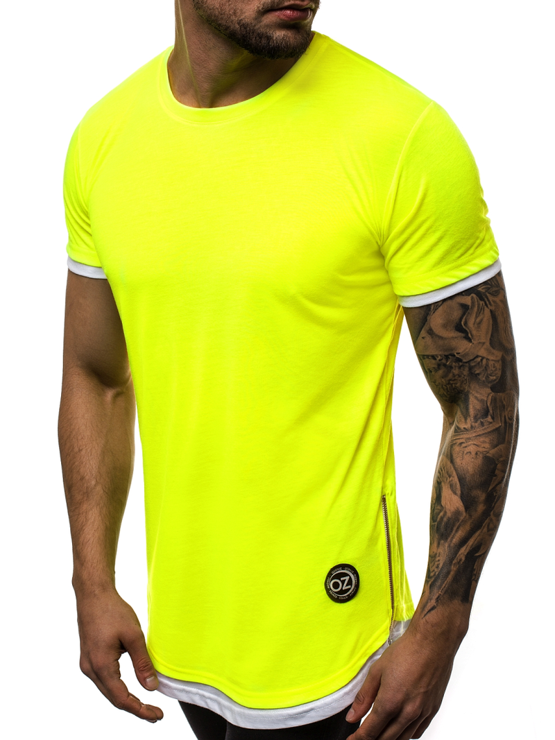 T-Shirt Homme Jaune-néon OZONEE O/1261X