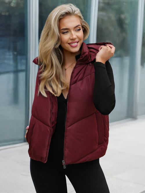 Gilet femme bordeaux OZONEE JS/16M9291/06