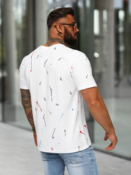 T-shirt Homme Blanc OZONEE O/MPO3443