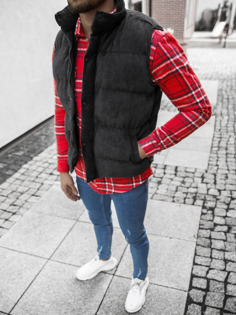 Veste sans manches Homme Noir OZONEE E/3950